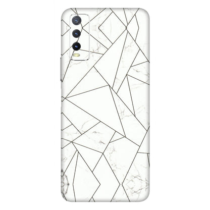 VIVO Y Series Phone Skins (All Models) - Luxury White Marble Effect - 3D Embossed Finish (L-168) Vivo Y20i