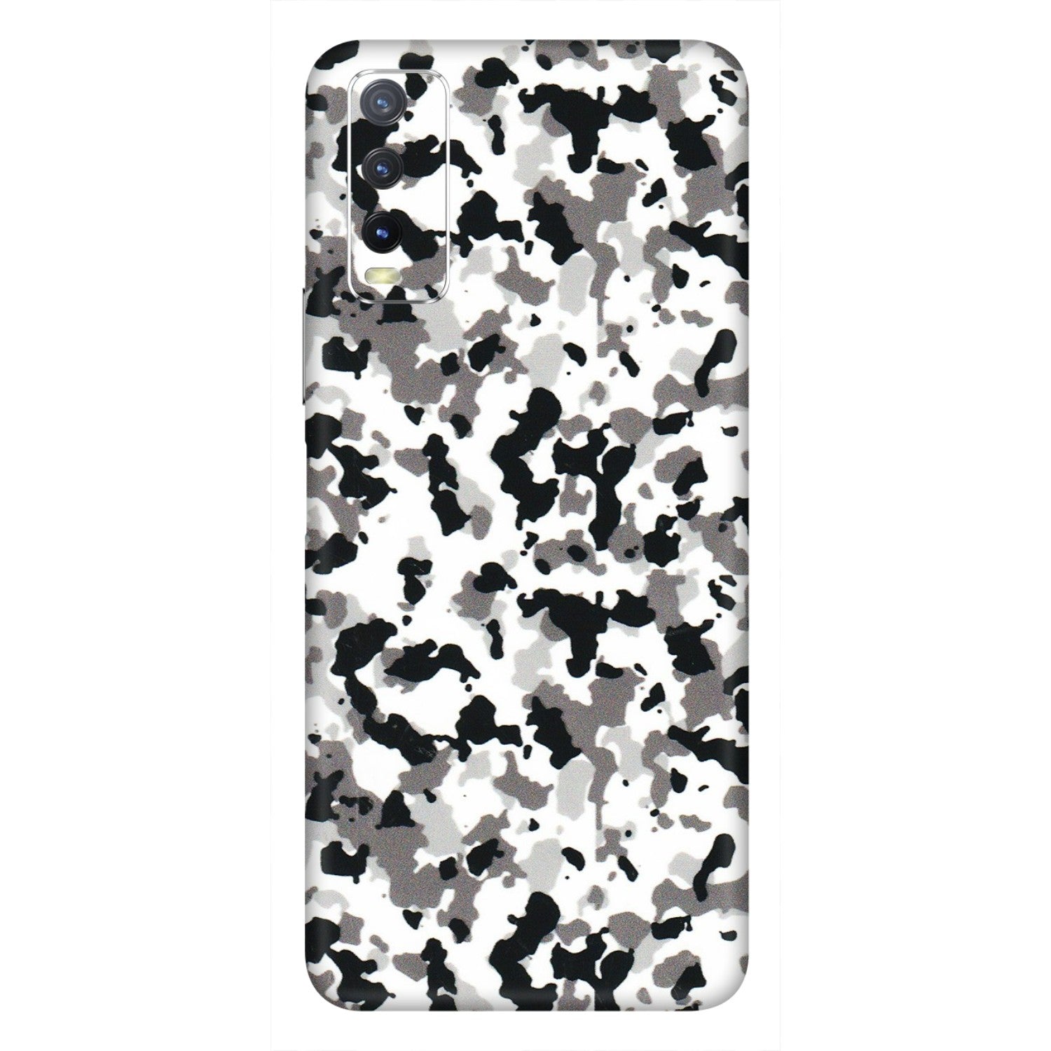 VIVO Y Series Phone Skins (All Models) - White Black Camouflage - 3D Embossed Finish (L-18) Vivo Y20i