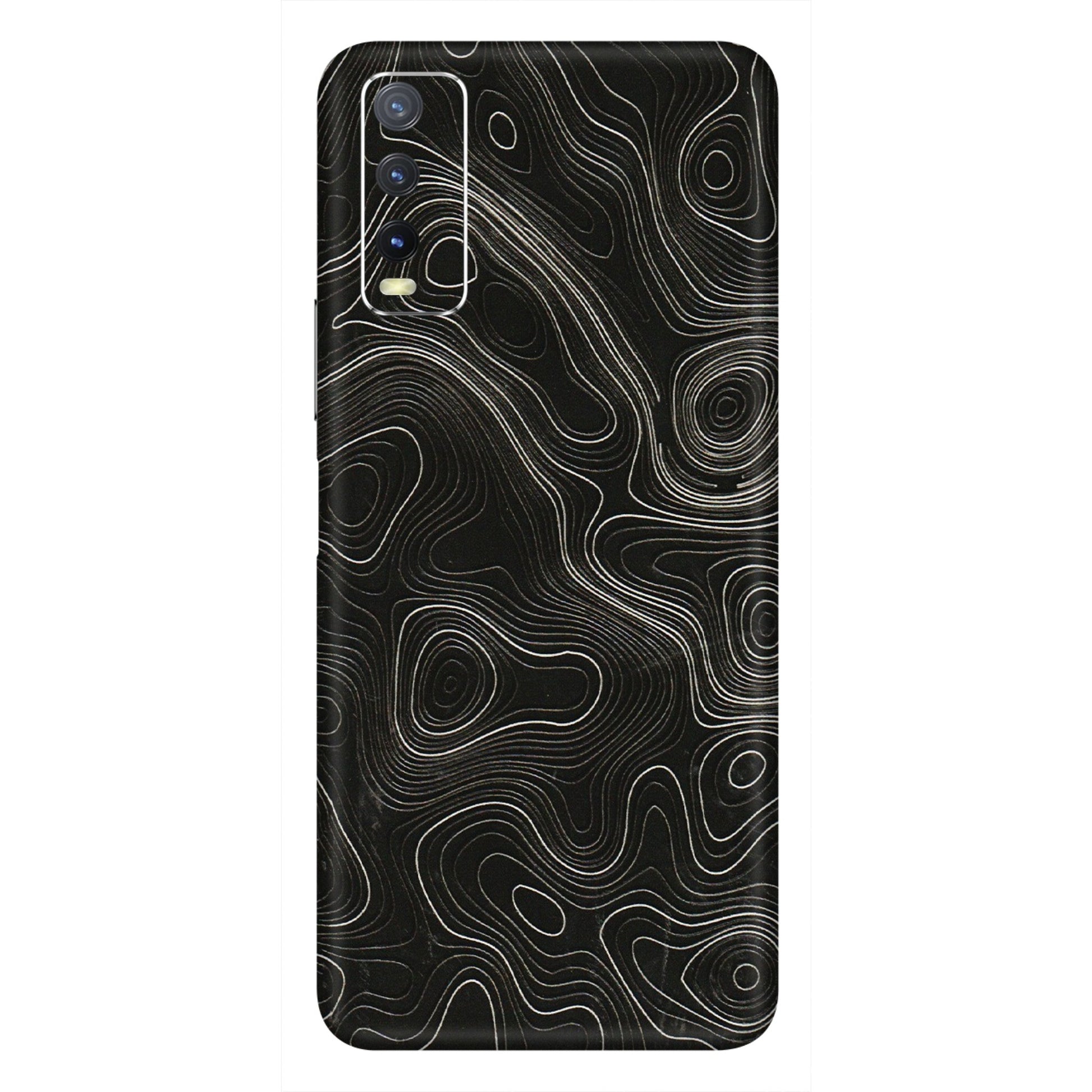 VIVO Y Series Phone Skins (All Models) - Black Swirl - 3D Embossed Finish (L-196) Vivo Y20i