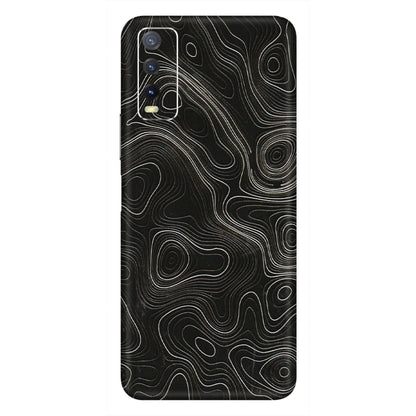 VIVO Y Series Phone Skins (All Models) - Black Swirl - 3D Embossed Finish (L-196) Vivo Y20i