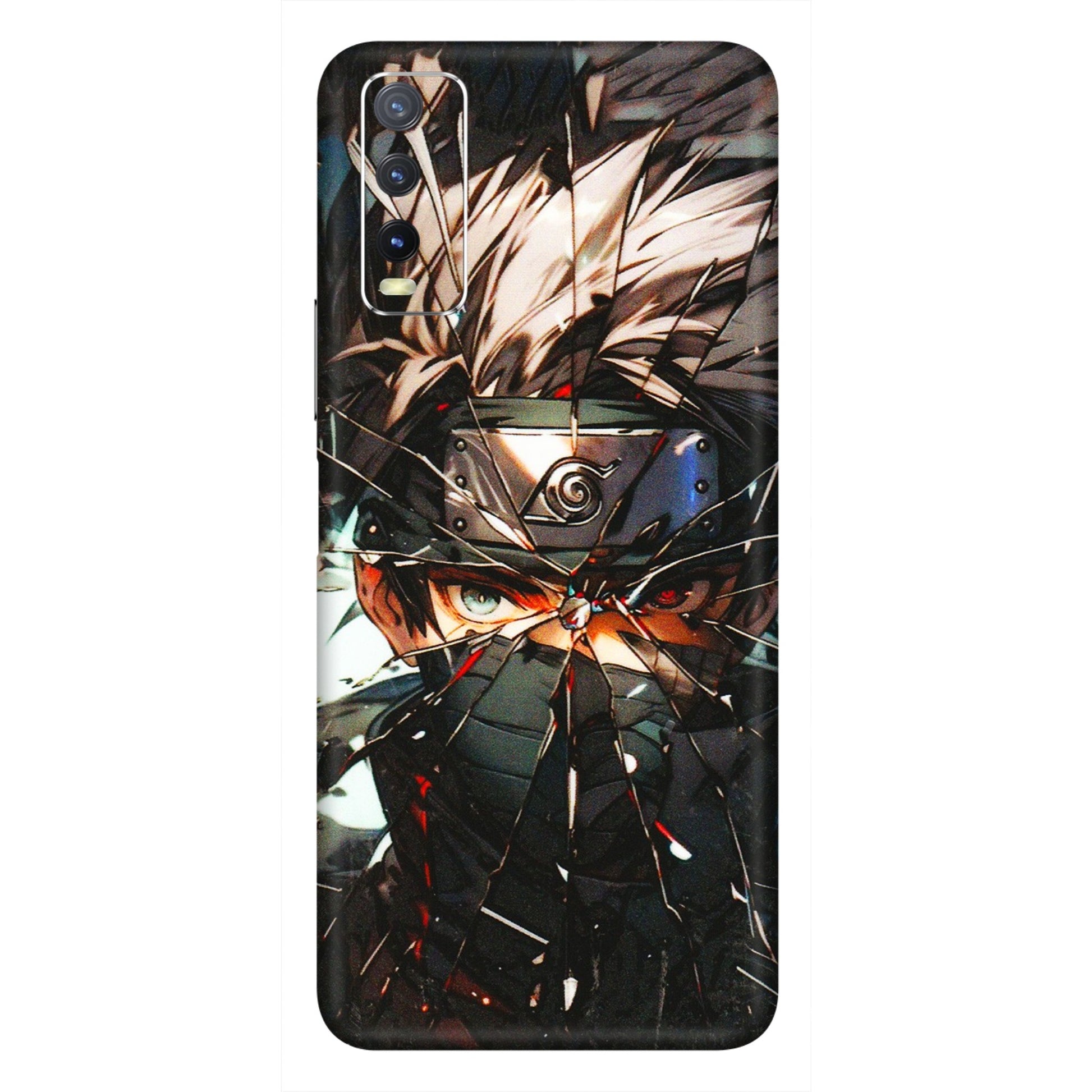 VIVO Y Series Phone Skins (All Models) - Kakashi Shattered Glass Effect - 3D Embossed Finish (L-237) Vivo Y20i