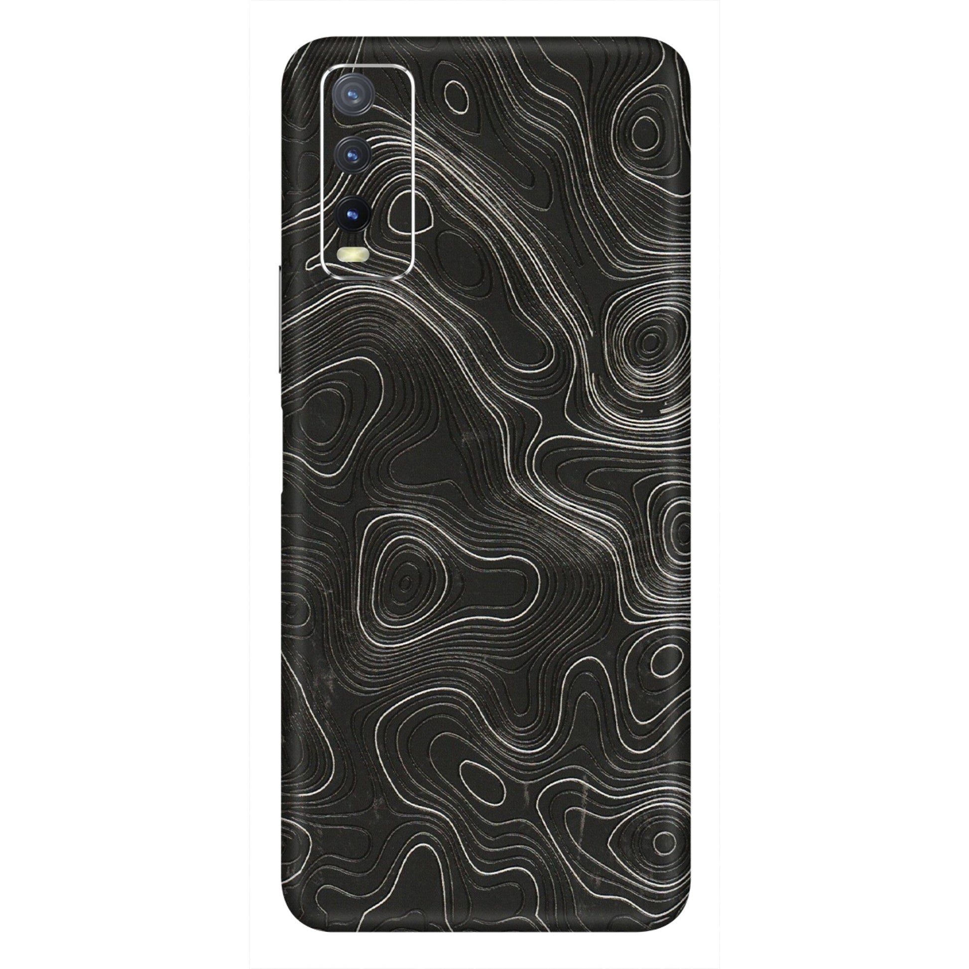 VIVO Y Series Phone Skins (All Models) - Abstract White Line Map - 3D Embossed Finish (L-269) Vivo Y20i