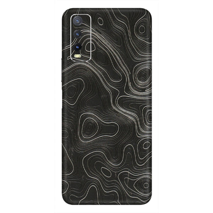 VIVO Y Series Phone Skins (All Models) - Abstract White Line Map - 3D Embossed Finish (L-269) Vivo Y20i