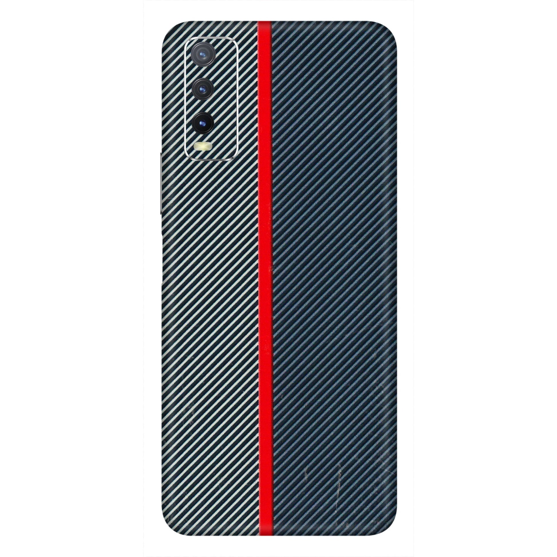 VIVO Y Series Phone Skins (All Models) - Blue Sober Lines - 3D Embossed Finish (L-305) Vivo Y20i