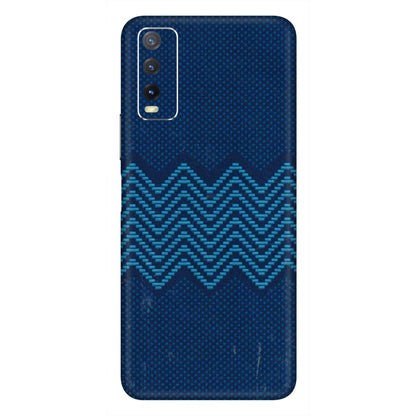 VIVO Y Series Phone Skins (All Models) - Blue Sober Waves - 3D Embossed Finish (L-306) Vivo Y20i