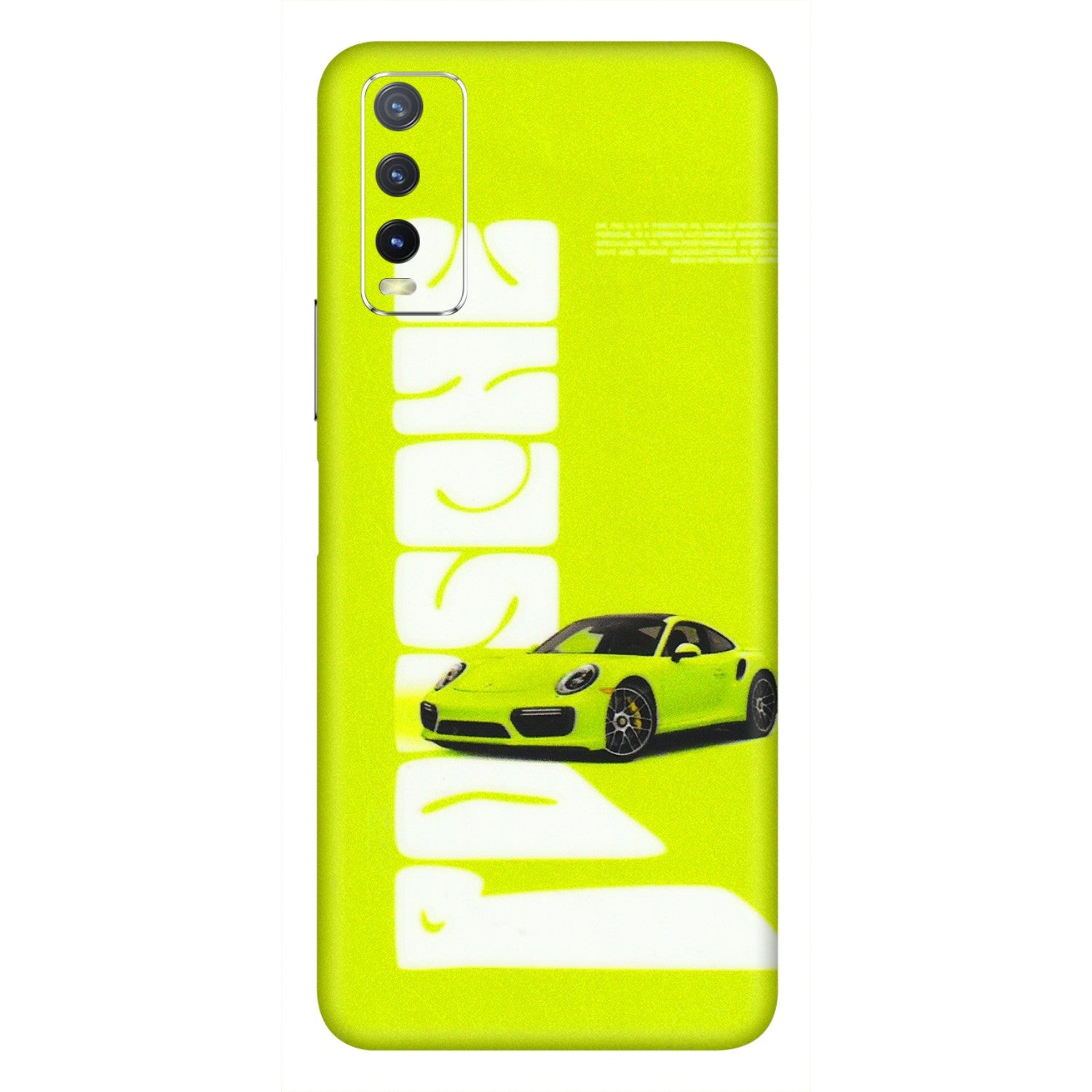 VIVO Y Series Phone Skins (All Models) - Lime Green Porche - 3D Embossed Finish (L-30) Vivo Y20i