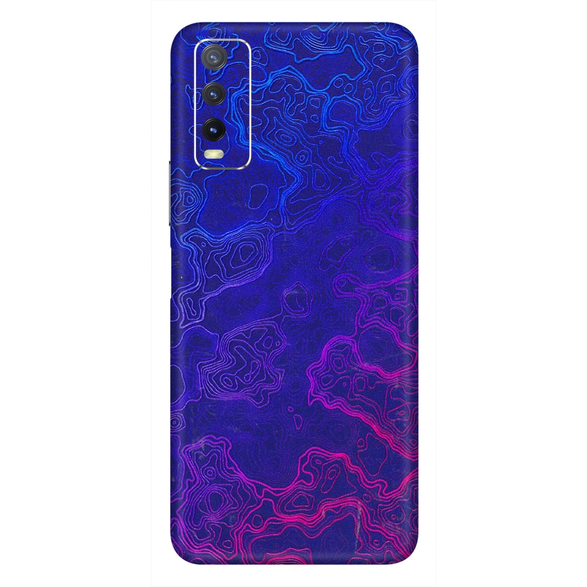 VIVO Y Series Phone Skins (All Models) - Purple Ripples Swirl - 3D Embossed Finish (L-314) Vivo Y20i