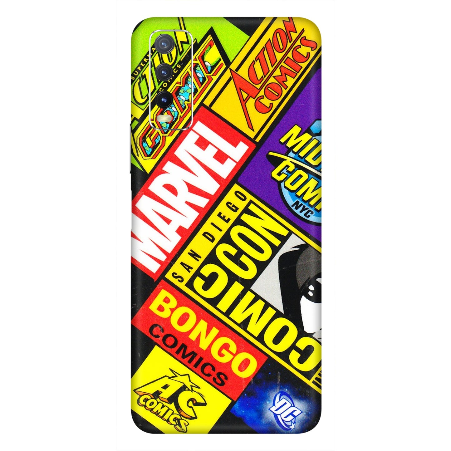 VIVO Y Series Phone Skins (All Models) - Bongo Comic Con - 3D Embossed Finish (L-325) Vivo Y20i