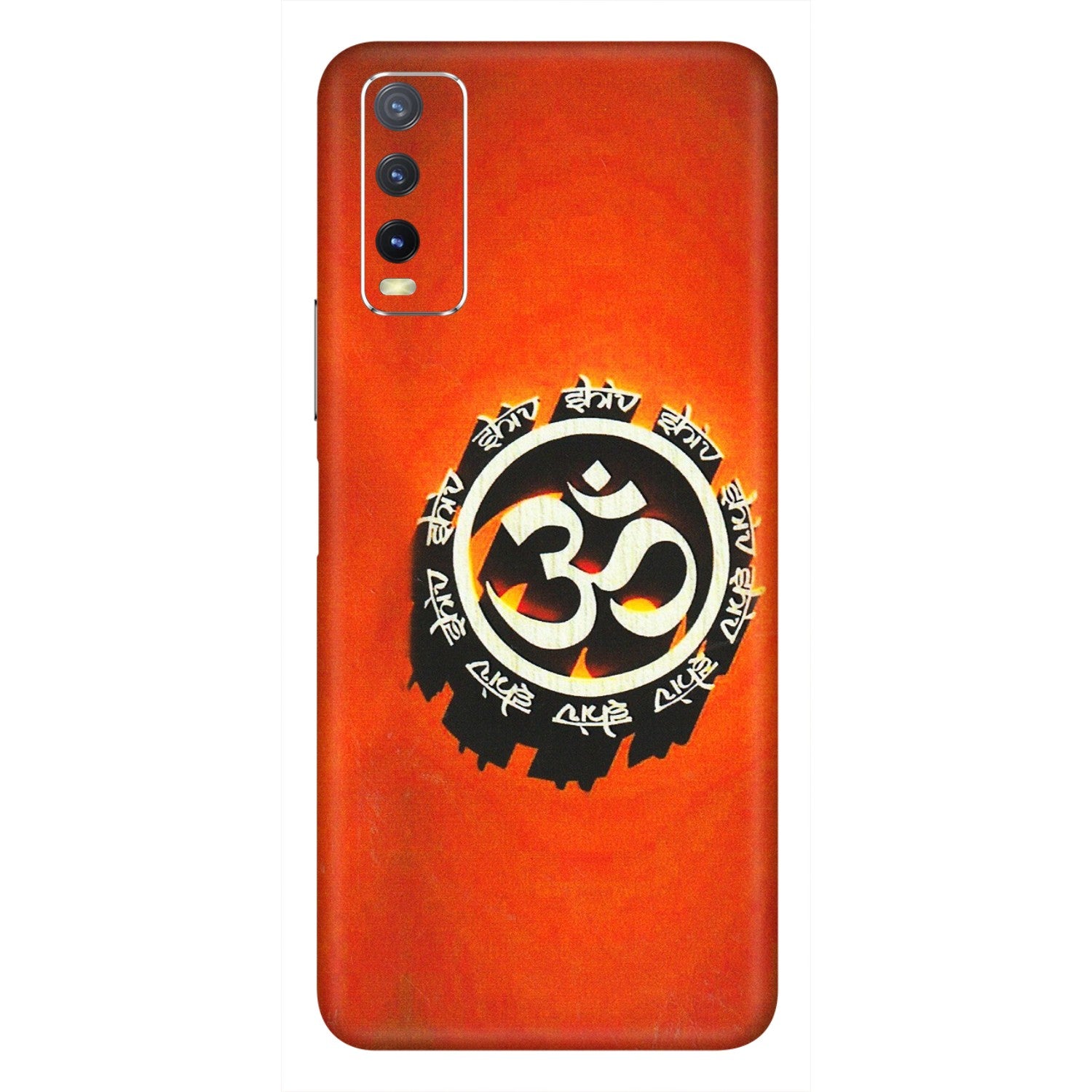 VIVO Y Series Phone Skins (All Models) - Aum Shiv Orange - 3D Embossed Finish (L-32) Vivo Y20i