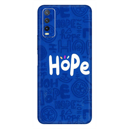 VIVO Y Series Phone Skins (All Models) - Hope Doodles Blue - 3D Embossed Finish (L-43) Vivo Y20i