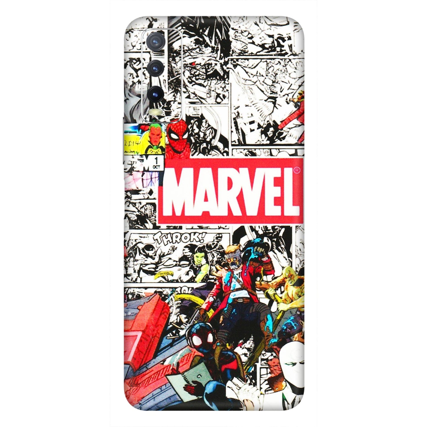 VIVO Y Series Phone Skins (All Models) - Marvel Colorful Comic - 3D Embossed Finish (L-64) Vivo Y20i
