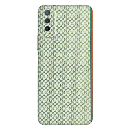 VIVO Y Series Phone Skins (All Models) - Gucci Fabric Pattern - 3D Embossed Finish (L-73) Vivo Y20i