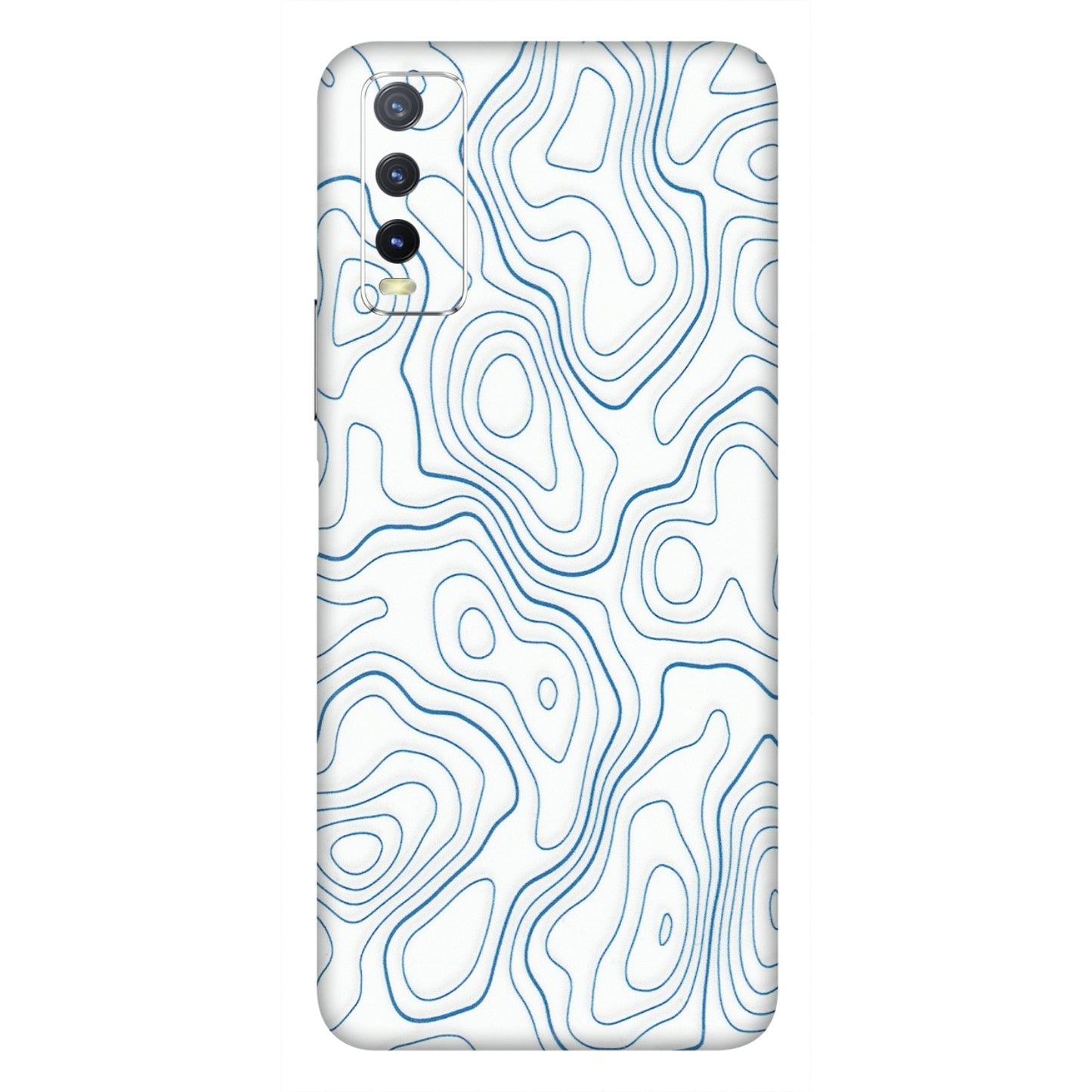 VIVO Y Series Phone Skins (All Models) - Blue And White Swirls - Matte Finish (M-139) Vivo Y20i