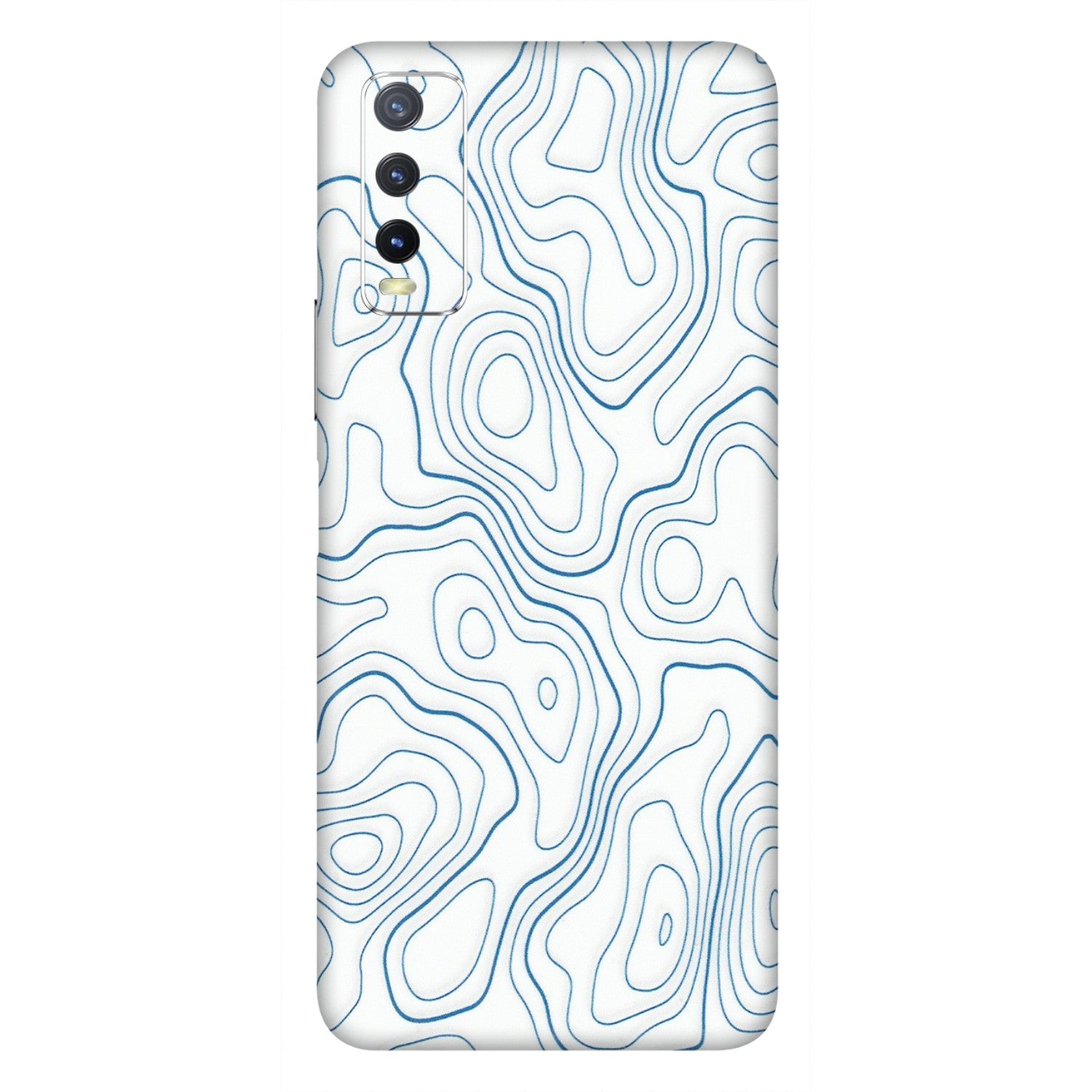 VIVO Y Series Phone Skins (All Models) - Blue And White Swirls - Matte Finish (M-139) Vivo Y20i
