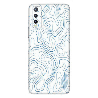 VIVO Y Series Phone Skins (All Models) - Blue And White Swirls - Matte Finish (M-139) Vivo Y20i