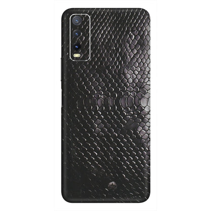 VIVO Y Series Phone Skins (All Models) - Black Snack Leather - Matte Finish (M-147) Vivo Y20i