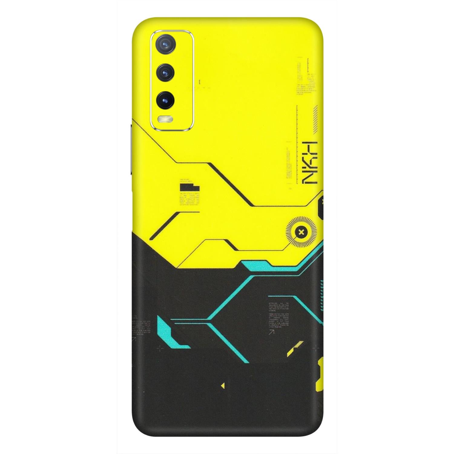 VIVO Y Series Phone Skins (All Models) - Black Yellow Technica - Matte Finish (M-53) Vivo Y20i