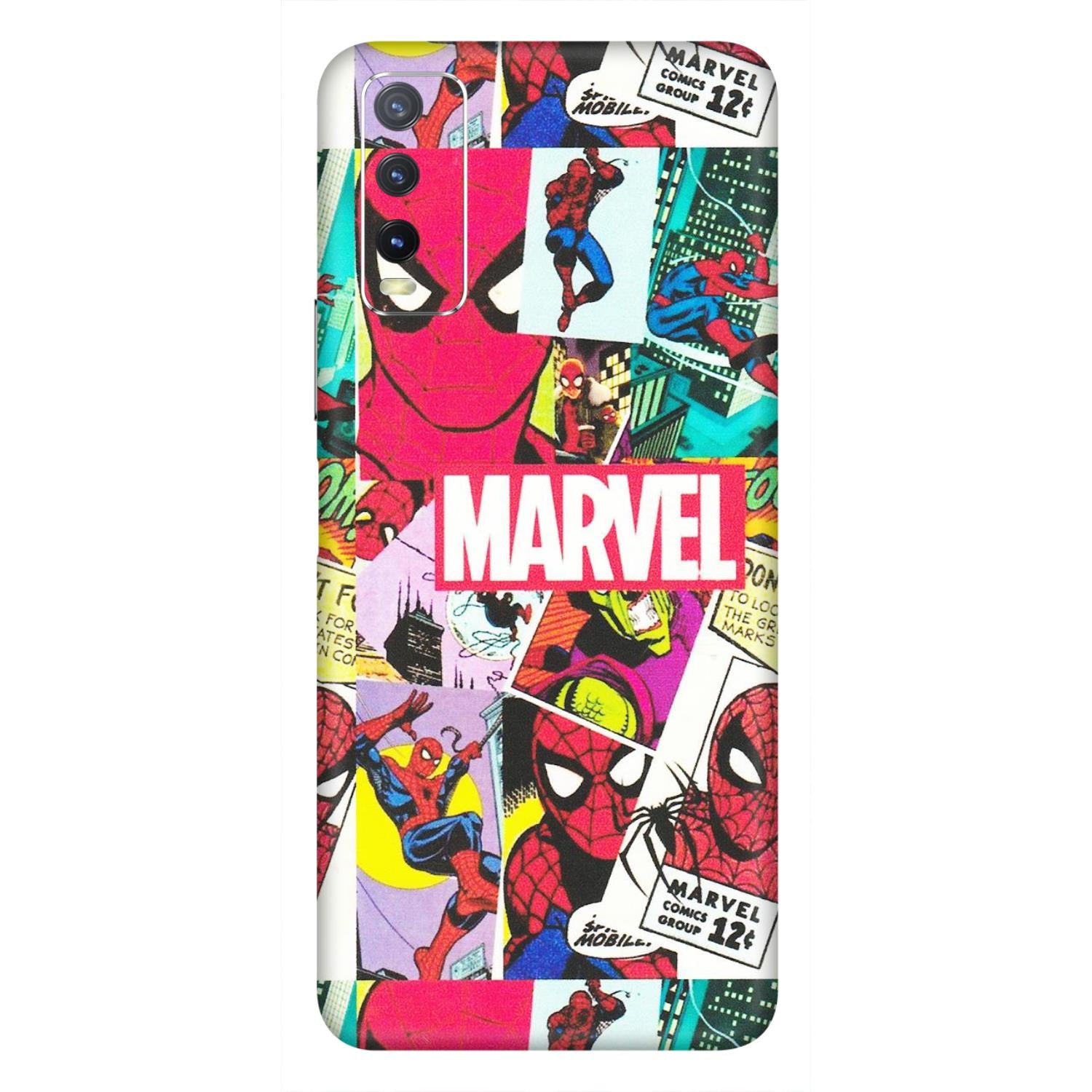 VIVO Y Series Phone Skins (All Models) - Marvel Comic Spiderman Grafitti - Matte Finish (M-72) Vivo Y20i