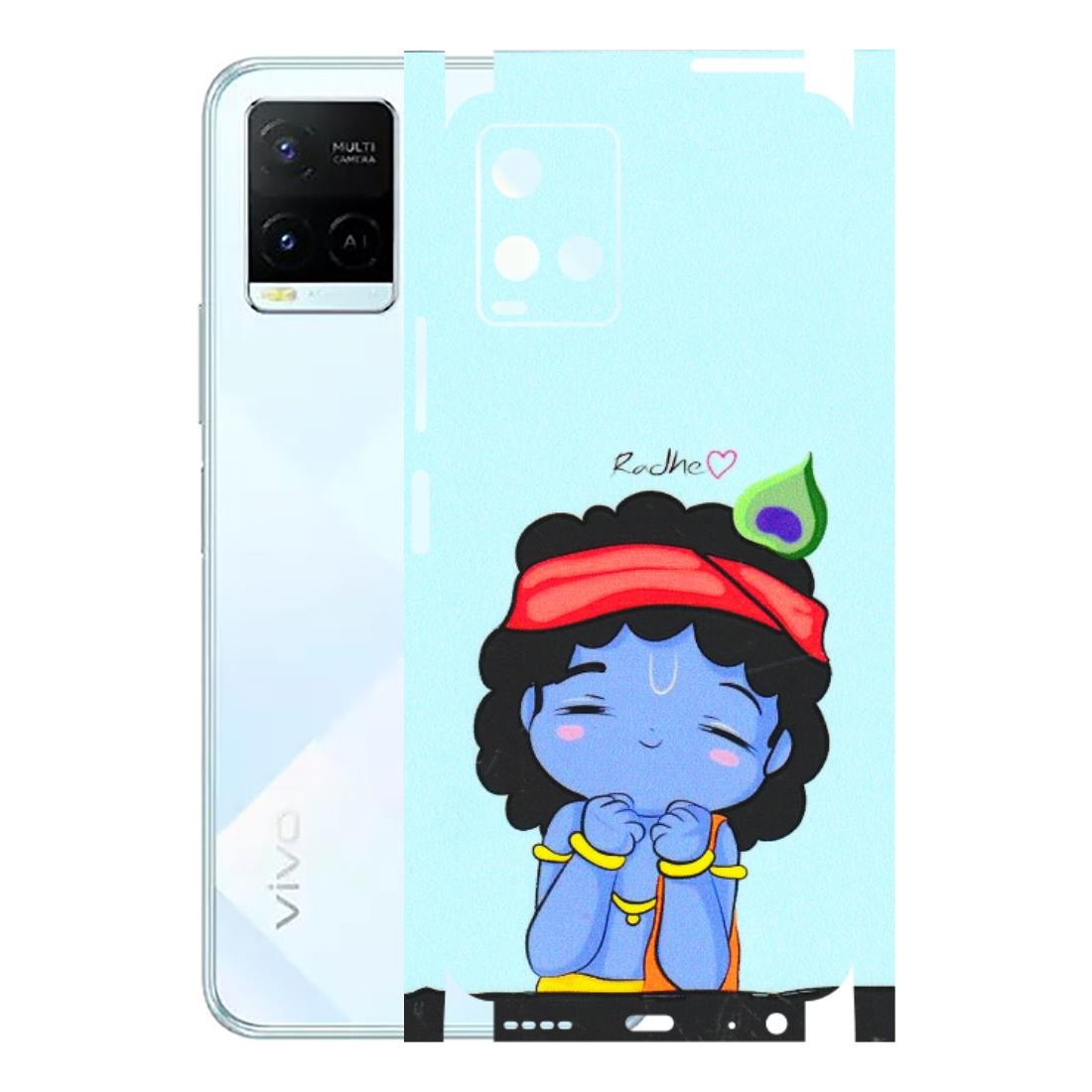 VIVO Y Series Phone Skins (All Models) - Radhe Radhe Cute Toon - 3D Embossed Finish (L-05) Vivo Y21E 5G
