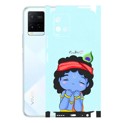 VIVO Y Series Phone Skins (All Models) - Radhe Radhe Cute Toon - 3D Embossed Finish (L-05) Vivo Y21E 5G