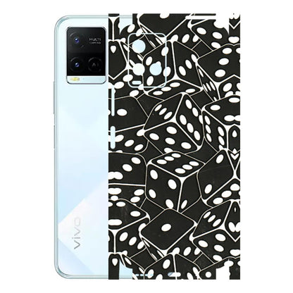 VIVO Y Series Phone Skins (All Models) - Big Black Dices - 3D Embossed Finish (L-106) Vivo Y21E 5G