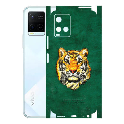 VIVO Y Series Phone Skins (All Models) - Leather Feel Tiger - 3D Embossed Finish (L-111) Vivo Y21E 5G