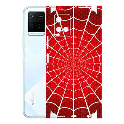 VIVO Y Series Phone Skins (All Models) - Classic Spidey Web - 3D Embossed Finish (L-115) Vivo Y21E 5G