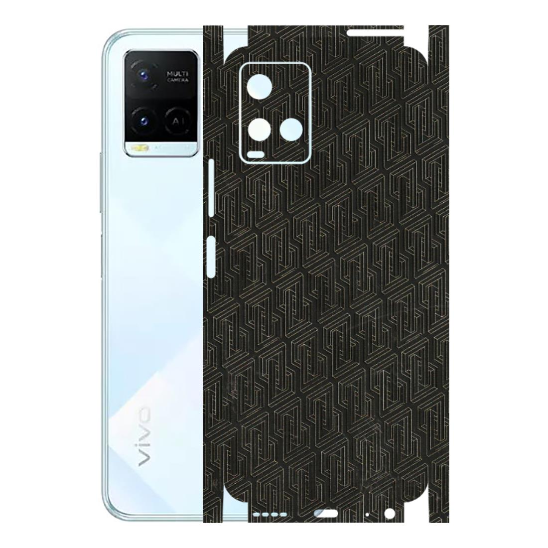 VIVO Y Series Phone Skins (All Models) - Black Abstract Pattern - 3D Embossed Finish (L-117) Vivo Y21E 5G