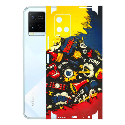 VIVO Y Series Phone Skins (All Models) - Pacific Doodle Art - 3D Embossed Finish (L-120) Vivo Y21E 5G