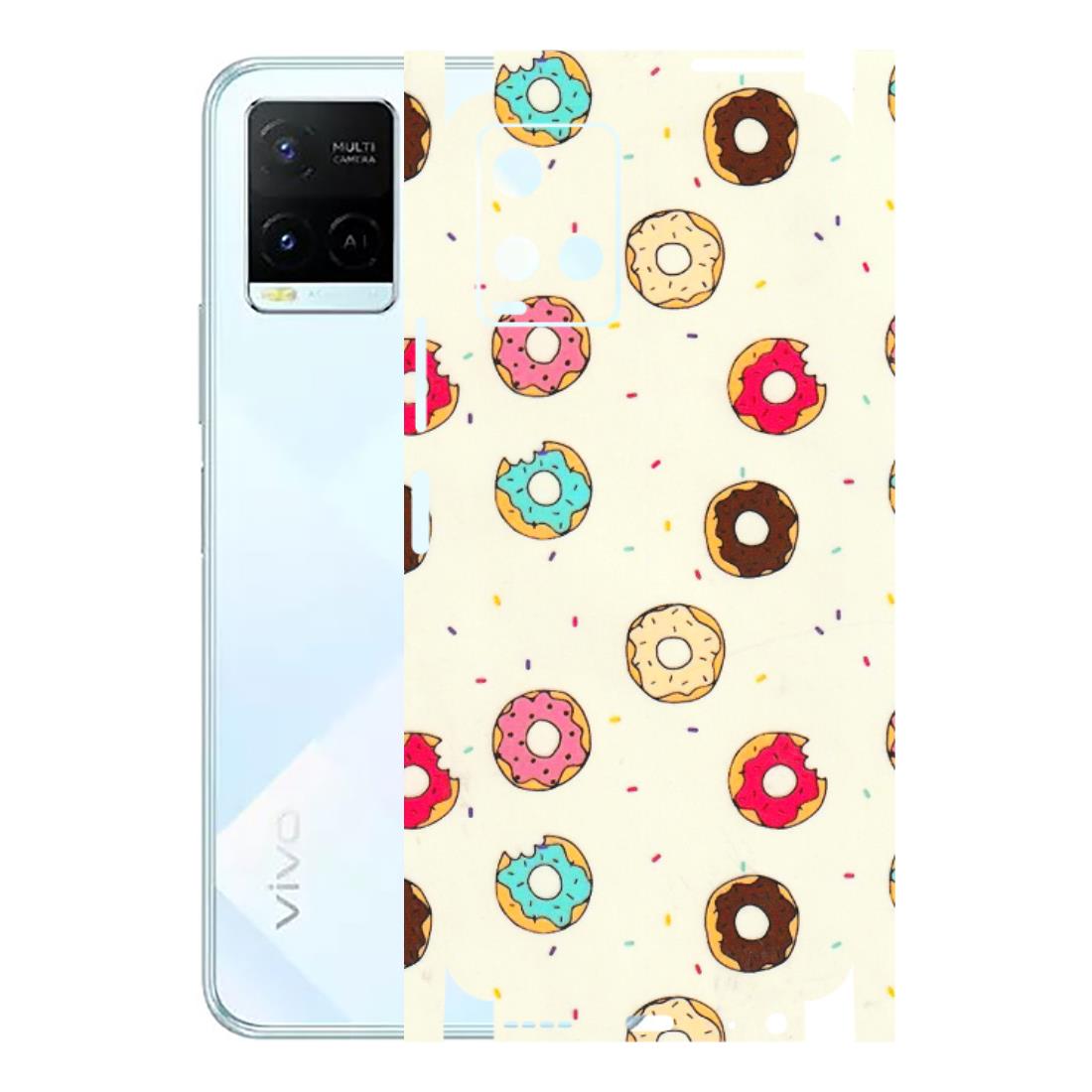 VIVO Y Series Phone Skins (All Models) - Mini Donuts Doodle Art - 3D Embossed Finish (L-122) Vivo Y21E 5G