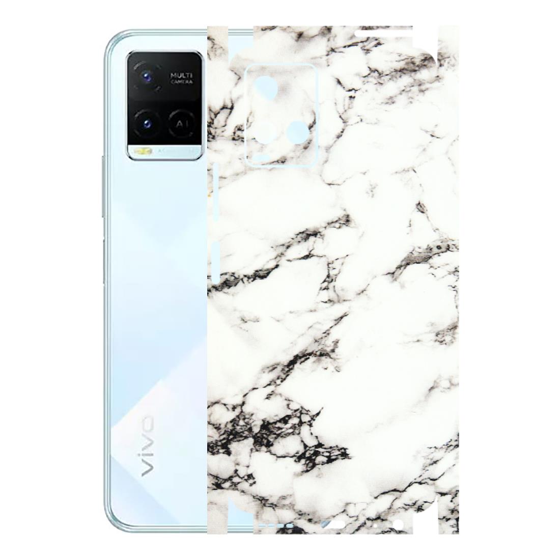 VIVO Y Series Phone Skins (All Models) - Black and White Marble Texture - 3D Embossed Finish (L-124) Vivo Y21E 5G