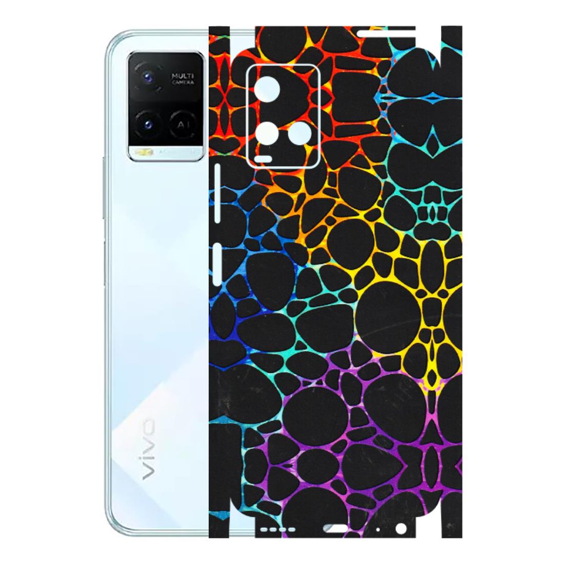 VIVO Y Series Phone Skins (All Models) - Abstract Art MultiColour - 3D Embossed Finish (L-133) Vivo Y21E 5G