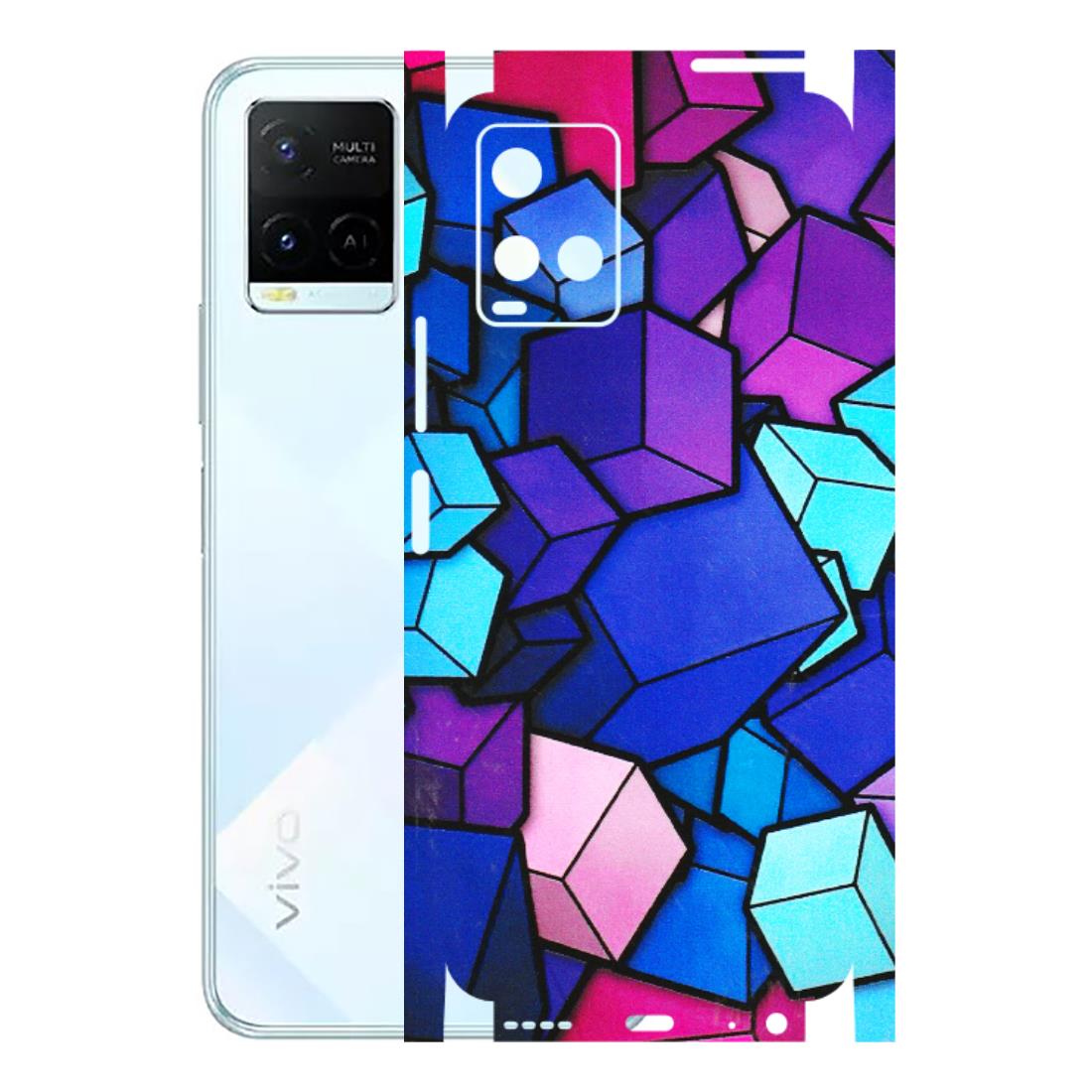 VIVO Y Series Phone Skins (All Models) - Cube Doodle - 3D Embossed Finish (L-141) Vivo Y21E 5G