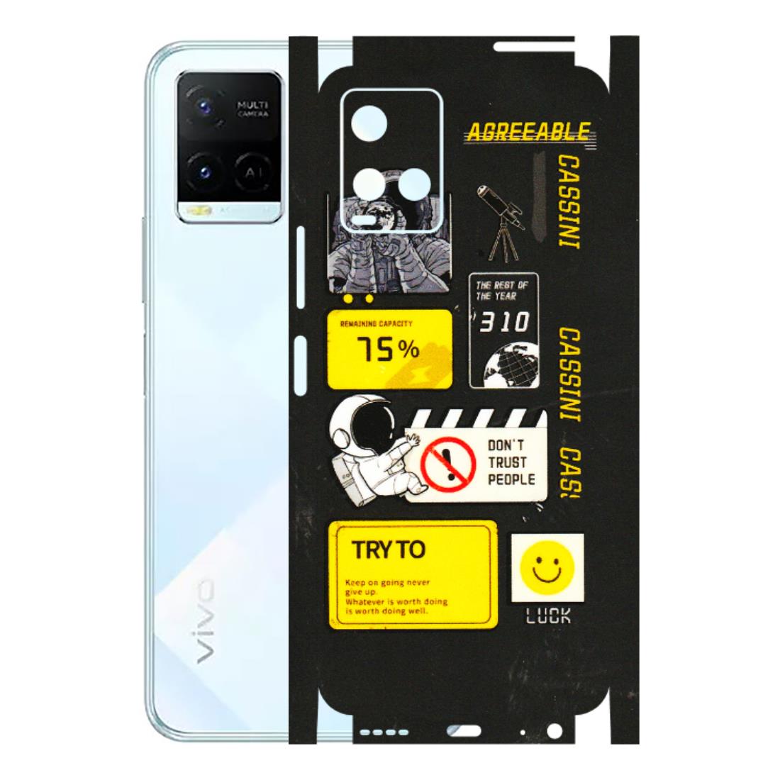 VIVO Y Series Phone Skins (All Models) - Black Cassini - 3D Embossed Finish (L-161) Vivo Y21E 5G