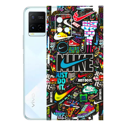 VIVO Y Series Phone Skins (All Models) - Just Do It Doodles - 3D Embossed Finish (L-166) Vivo Y21E 5G