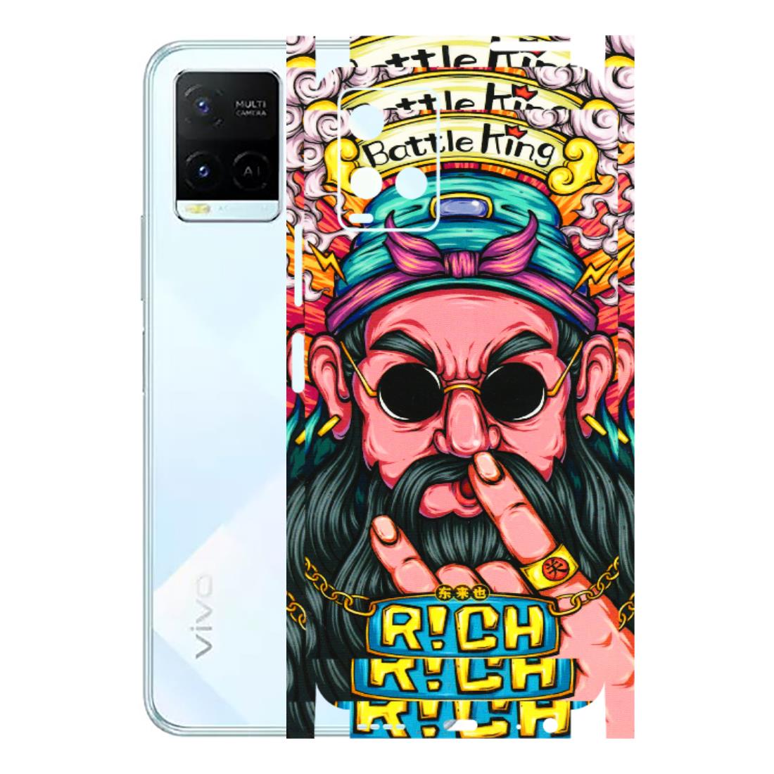 VIVO Y Series Phone Skins (All Models) - Battle King Dude Face - 3D Embossed Finish (L-178) Vivo Y21E 5G
