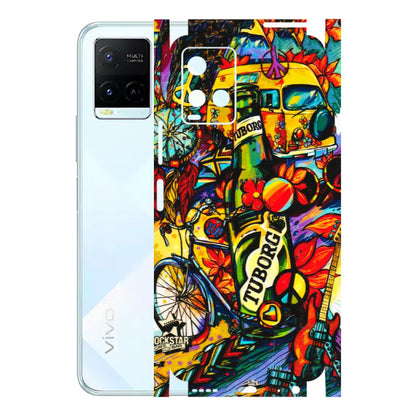 VIVO Y Series Phone Skins (All Models) - Cool Beer Bottle - 3D Embossed Finish (L-193) Vivo Y21E 5G