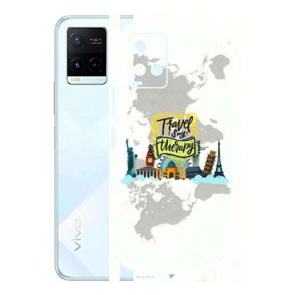 VIVO Y Series Phone Skins (All Models) - Travel Therapy - 3D Embossed Finish (L-199) Vivo Y21E 5G