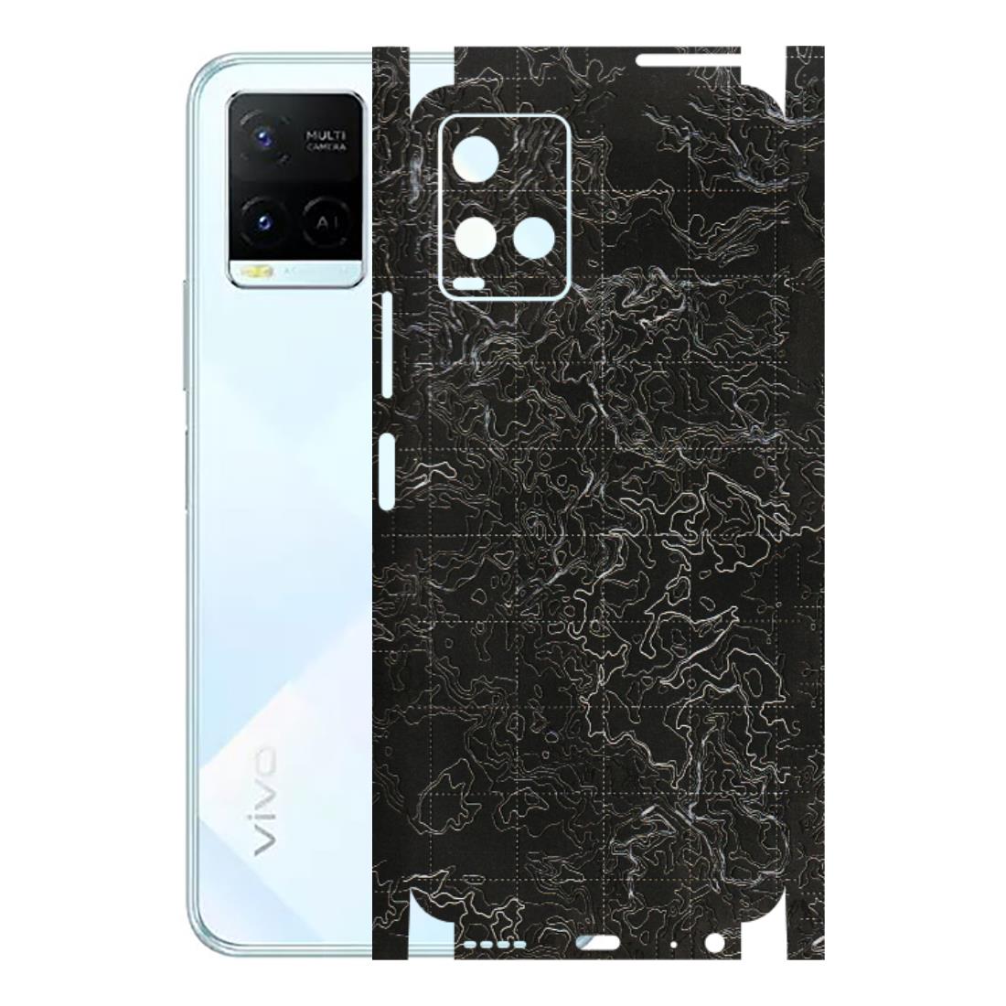 VIVO Y Series Phone Skins (All Models) - Black map Texture - 3D Embossed Finish (L-201) Vivo Y21E 5G