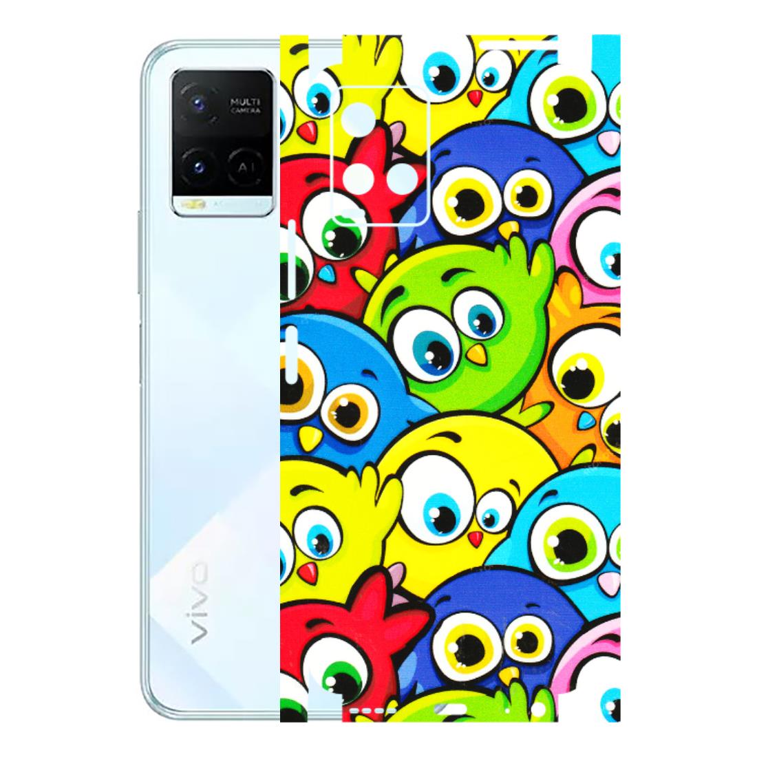 VIVO Y Series Phone Skins (All Models) - Cute Fluffy Birds - 3D Embossed Finish (L-213) Vivo Y21E 5G
