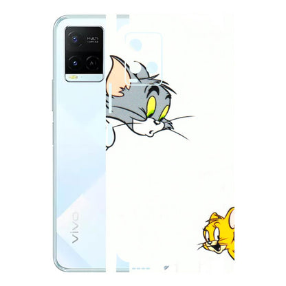 VIVO Y Series Phone Skins (All Models) - Cute Tom And Jerry - 3D Embossed Finish (L-220) Vivo Y21E 5G