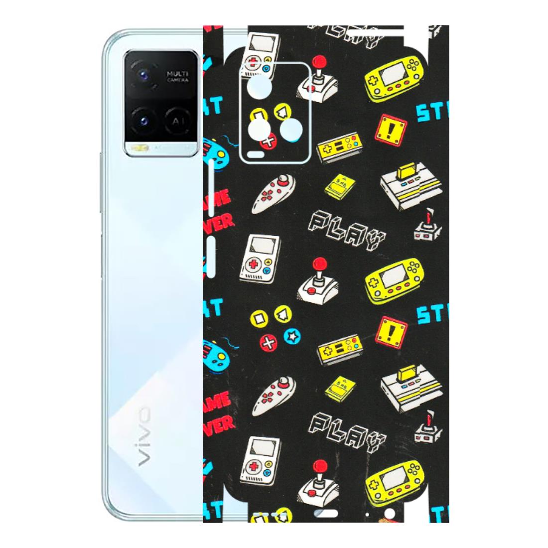 VIVO Y Series Phone Skins (All Models) - Gaming Doodles - 3D Embossed Finish (L-224) Vivo Y21E 5G