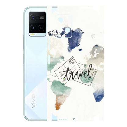VIVO Y Series Phone Skins (All Models) - Travel The World - 3D Embossed Finish (L-232) Vivo Y21E 5G