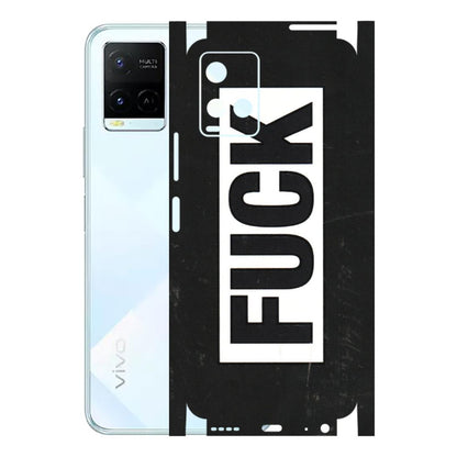 VIVO Y Series Phone Skins (All Models) - The F Word - 3D Embossed Finish (L-255) Vivo Y21E 5G