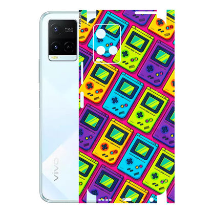 VIVO Y Series Phone Skins (All Models) - Gameboy Colourful - 3D Embossed Finish (L-266) Vivo Y21E 5G