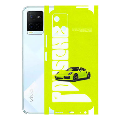 VIVO Y Series Phone Skins (All Models) - Lime Green Porche - 3D Embossed Finish (L-30) Vivo Y21E 5G