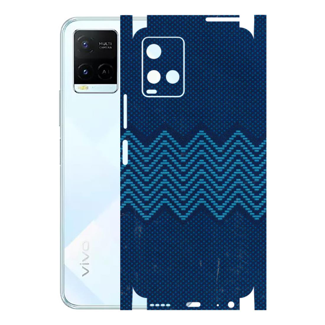 VIVO Y Series Phone Skins (All Models) - Blue Sober Waves - 3D Embossed Finish (L-306) Vivo Y21E 5G