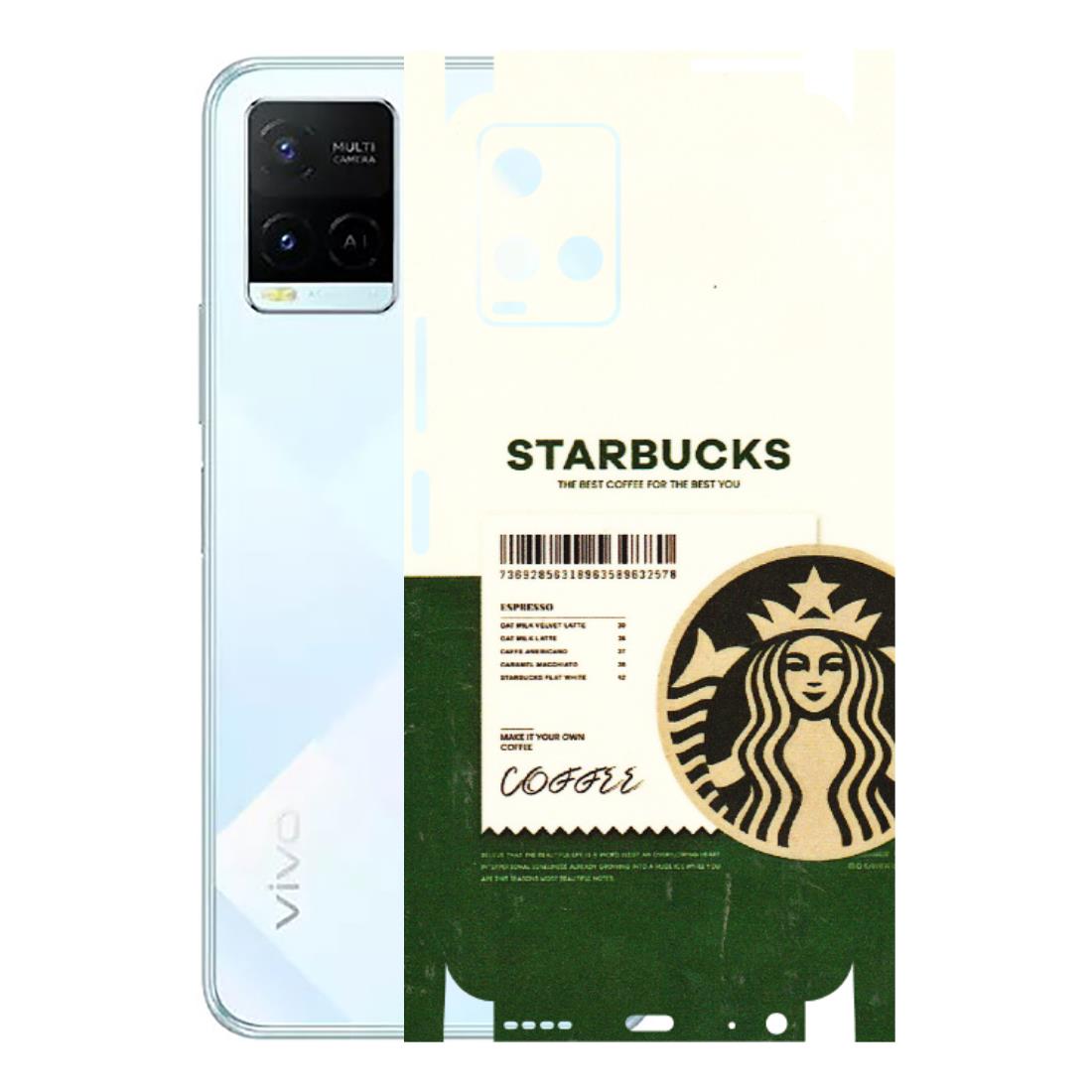 VIVO Y Series Phone Skins (All Models) - Starbucks Barcode - 3D Embossed Finish (L-308) Vivo Y21E 5G
