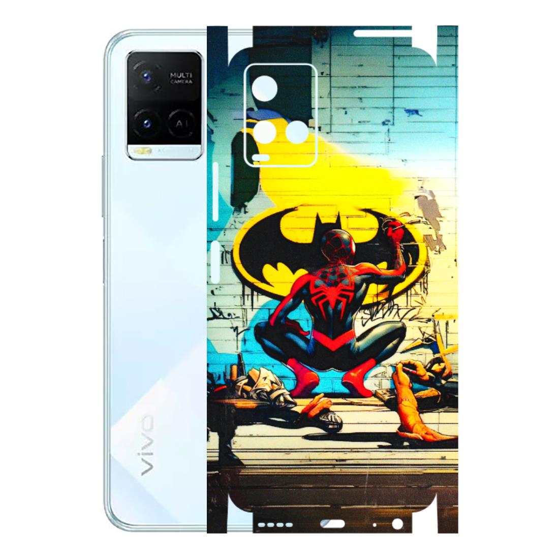 VIVO Y Series Phone Skins (All Models) - New Spiderman Bat Logo - 3D Embossed Finish (L-309) Vivo Y21E 5G