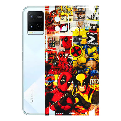 VIVO Y Series Phone Skins (All Models) - Spidy Wolverine - 3D Embossed Finish (L-310) Vivo Y21E 5G